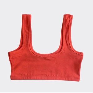 Arq Wide strap bra in Cadmium